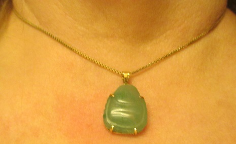 xxM1180M Jadeite pendant and 14k gold Chain Takst valuation N Kr 8000